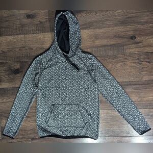 Nike Women's Black & White Therma Fit Fleece Lined Active Outdoor Hoodie Small